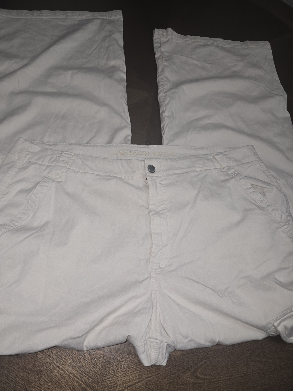 American Eagle AE Cargo Baggy Pants Wide Leg Womens Size 16L